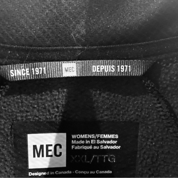 MEC Sz XXL Waffle Jersey Knit Full Zipper Pockets Soft Shell Unlined Sweater - Picture 3 of 12